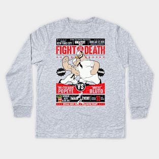 Popeye vs. Bluto Fight Poster Kids Long Sleeve T-Shirt